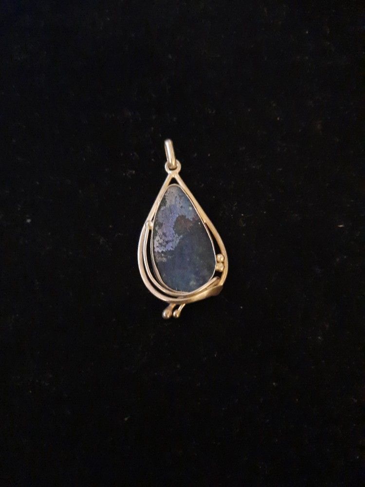 Sterling Silver Blue Stone Charm