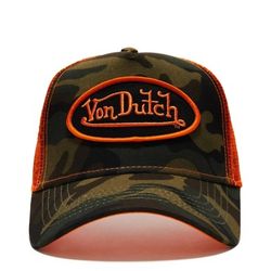 VON DUTCH ORANGE TREE CAMO STRAPBACK TRUCKER HAT