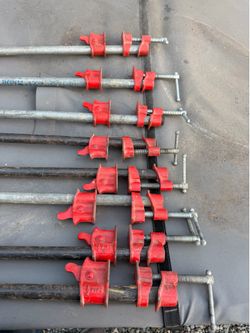 Clamps, heavy duty pipe bar adjustable