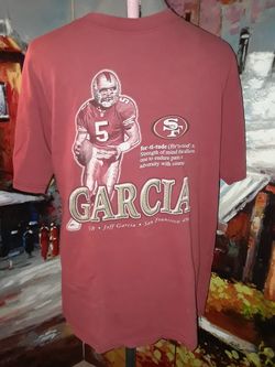 Jeff Garcia #5 San Francisco 49ers Size L Fortitude NFL T-shirt Scarlet Vintage