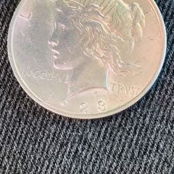1923 Peace Dollar $1 Silver  Morgan Coin 