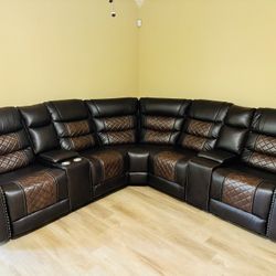 Two Tone Sectional Sofa Brown Brand New In The Box