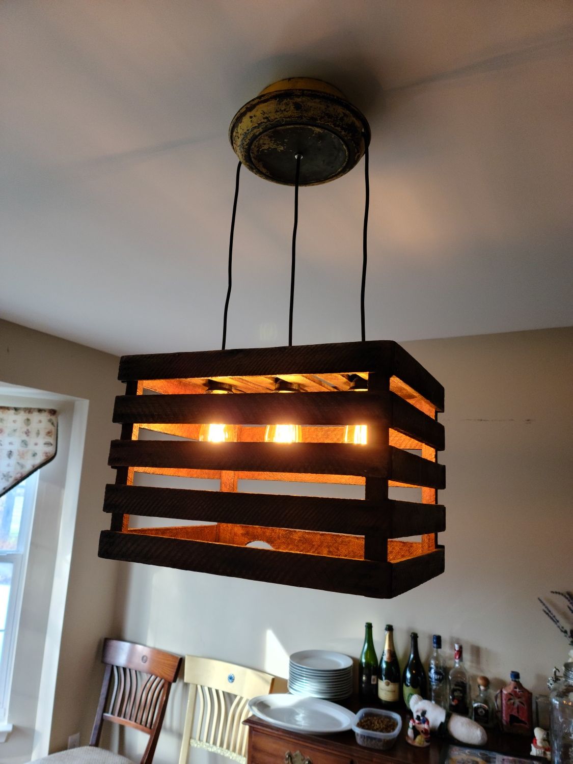 Farm style ceiling light fixture
