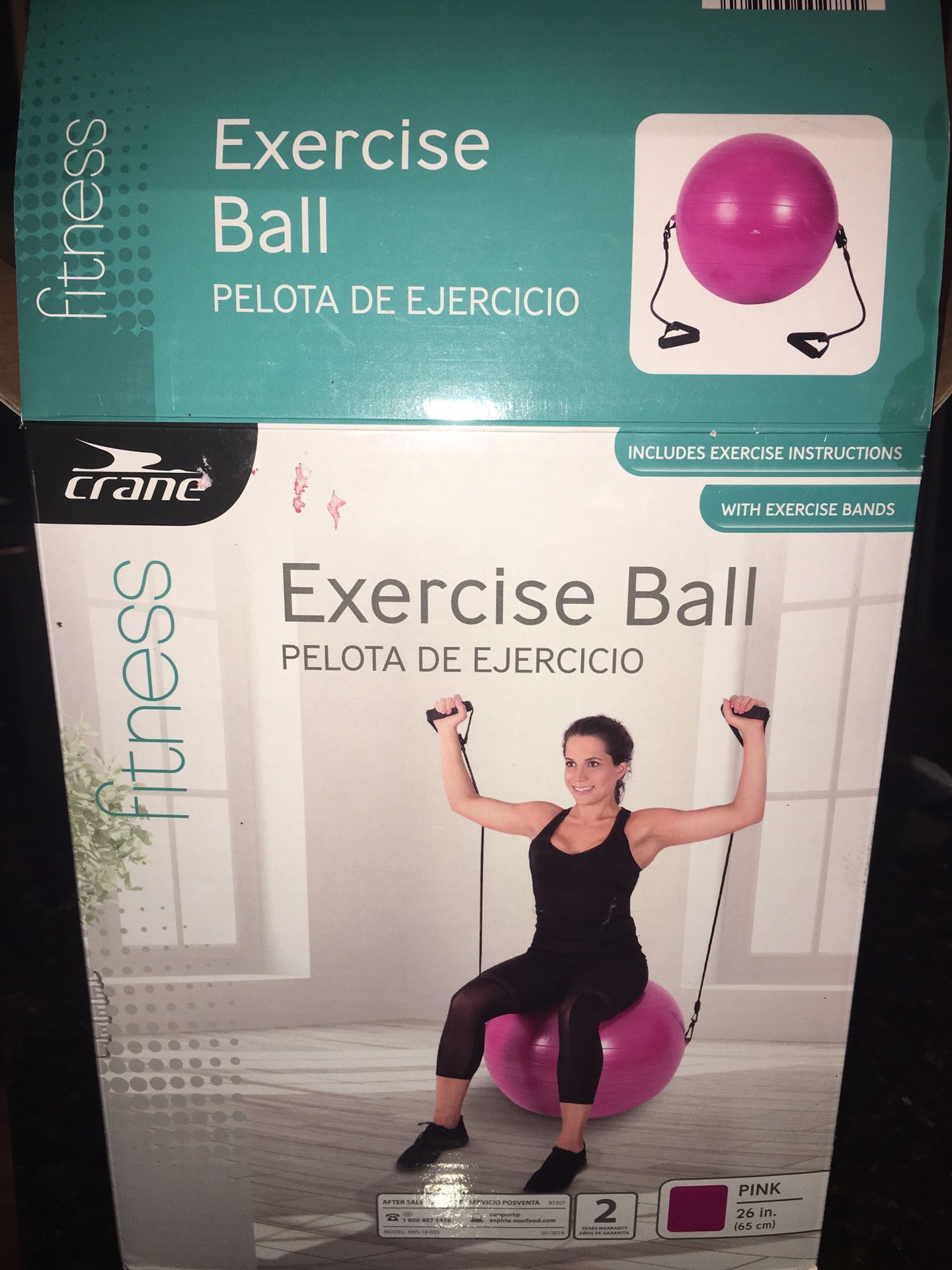 Crane Exercise Ball with handles