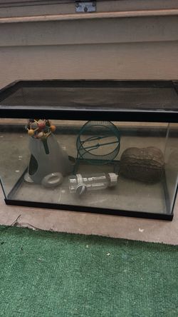 Glass Small Animal Tank with Accessories