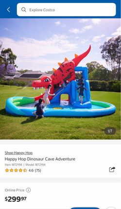 Happy Hop Dinosaur Cave Adventure Inflatable Water Park