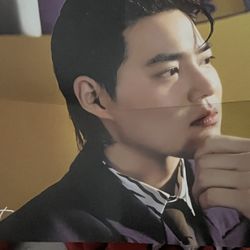 EXO Suho Grey Suit Folded Poster 