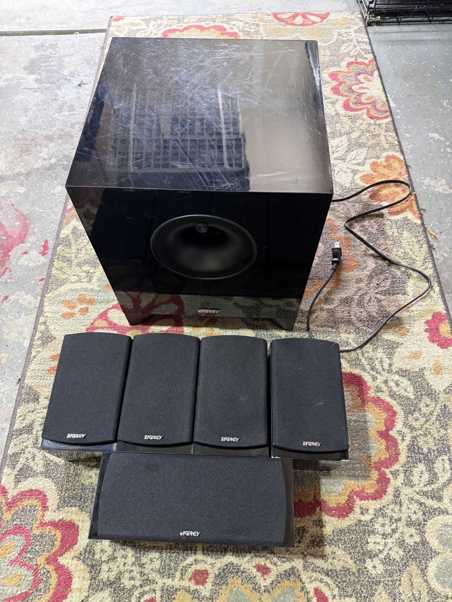 Energy Take Classic 5.1 Speaker System with Powered Subwoofer – Great Condition!