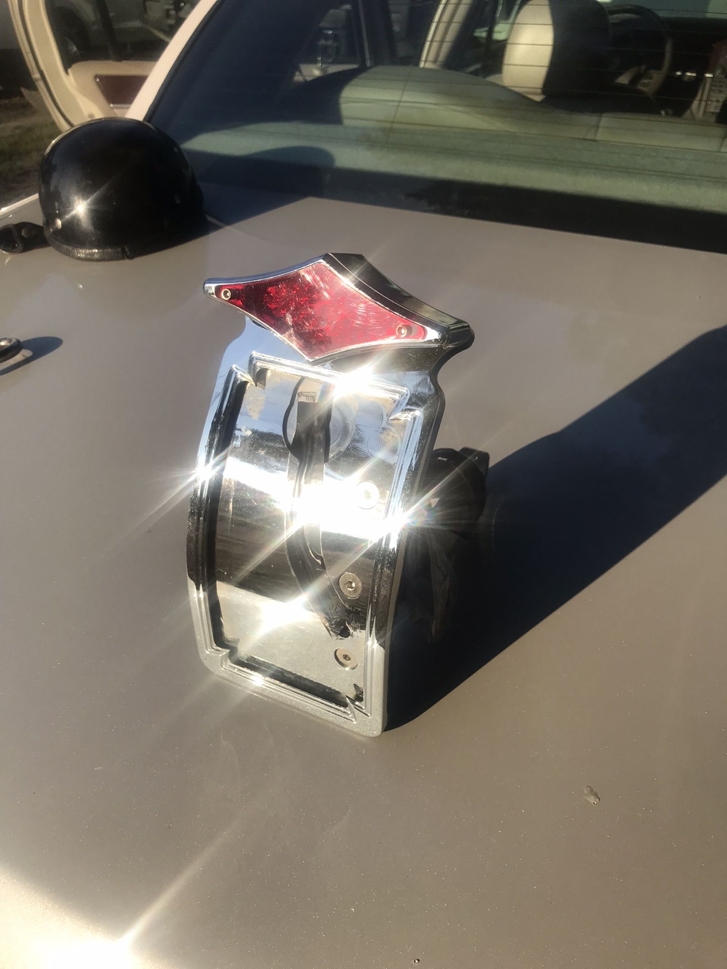 Side mount license plate mount led light