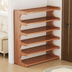 6-Tier Shoe Rack,Bamboo Shoe Organizer