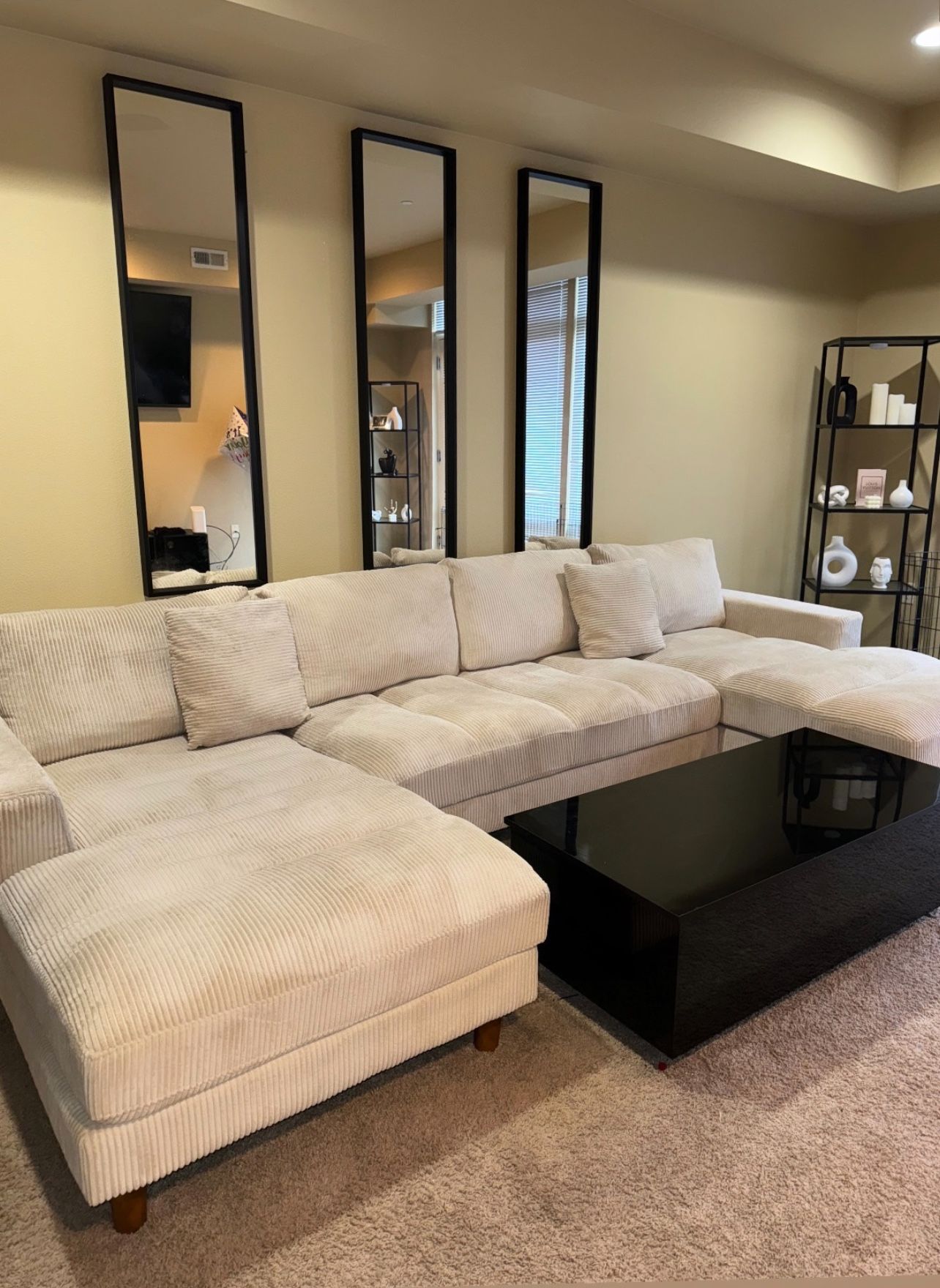 3 Piece Beige Sectional