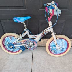 Huffy Disney Frozen 2 16" Kids' Bike - Blue And Flashing Safety Light