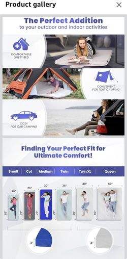 Queen Memory Foam Floor Camping Mattress