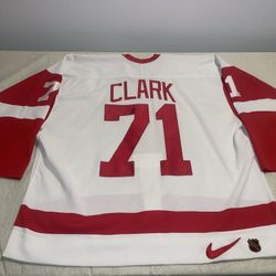 Wendel Clark AUTHENTIC Detroit Red Wings Nike Jersey Mens 56 white pro mic Vtg