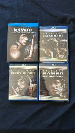 Rambo 1-3 Blu Ray Movie Box Set. 2 And 3 Are Sealed