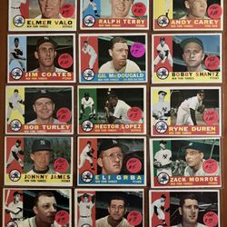 *** (48) 1960 TOPPS BASEBALL CARDS * (21) NY YANKEES! ⭐️