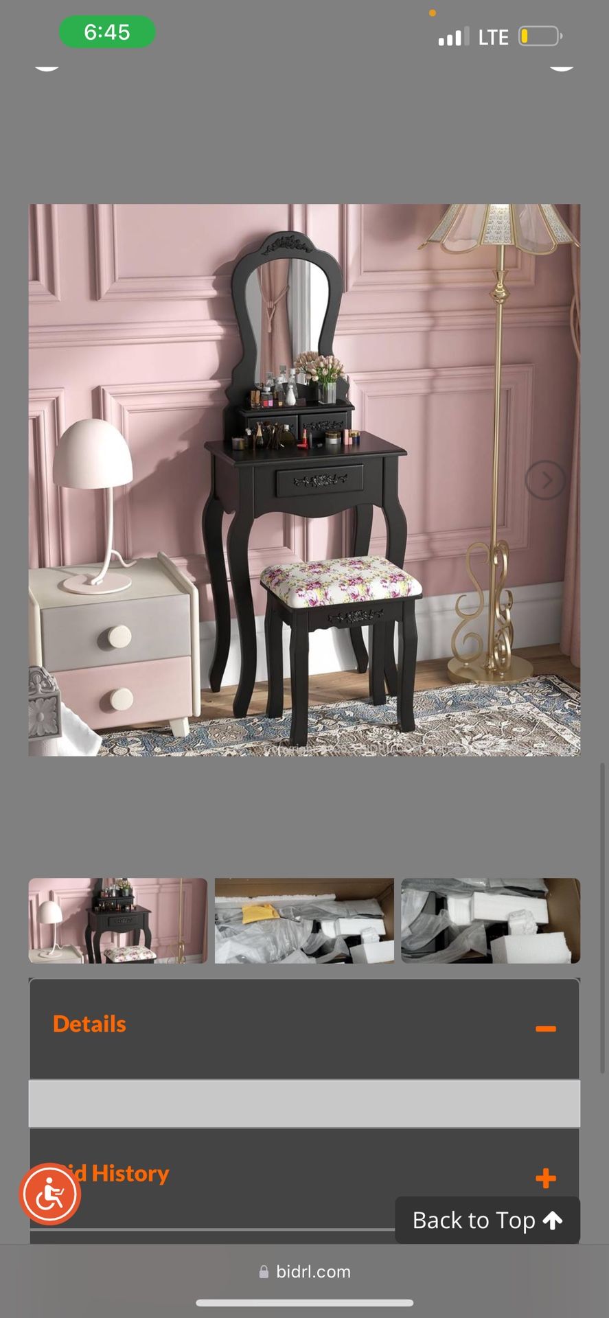 Brand New Black Vanity