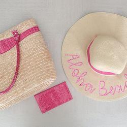 Beach Bag And Hat + Sunglasses Pouch