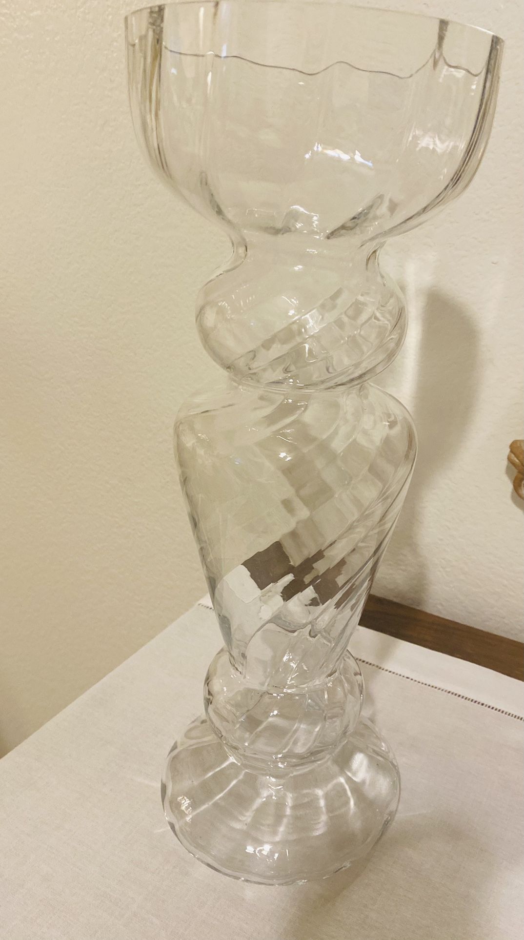Swirl Glass Candle Holder.