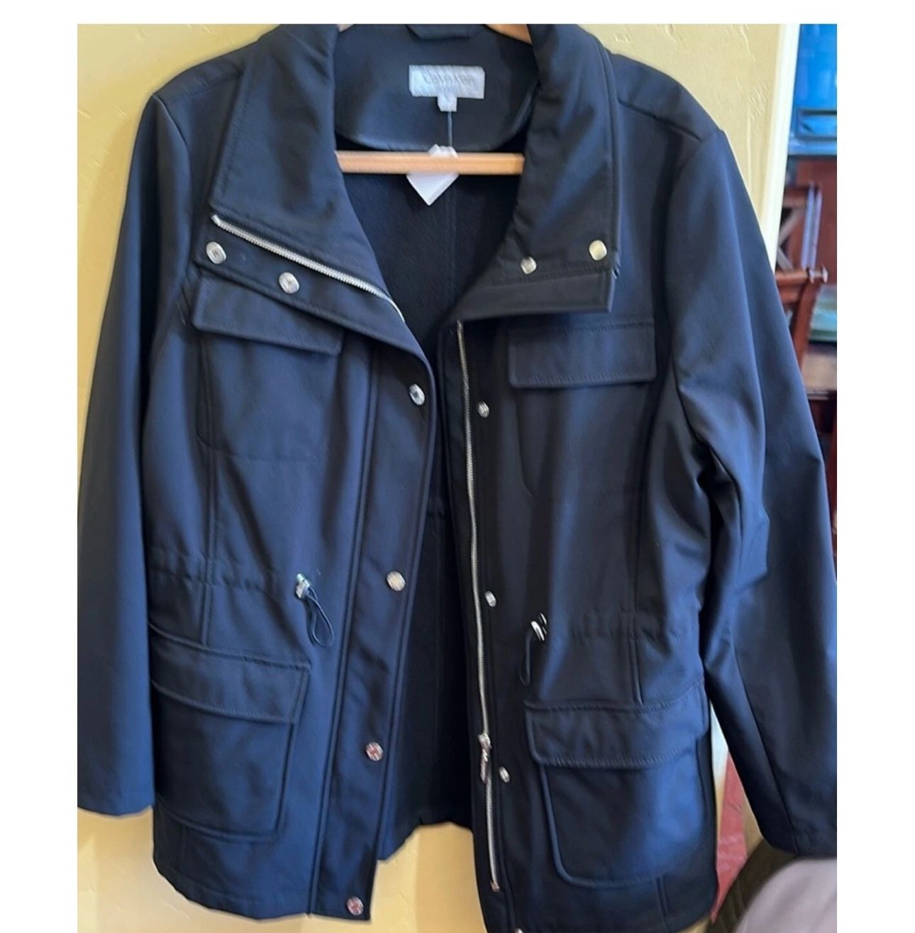 Calvin Klein Premium Jacket Anorak Utility Drawstring Black XL