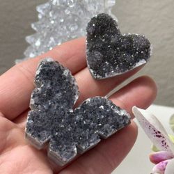 Black Amethyst Butterfly 🦋 Heart 🖤