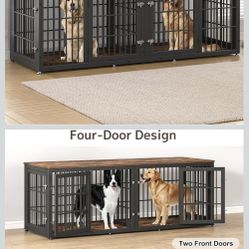 48 Inch Double Dog Crate With Table Top