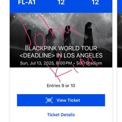 2x Blackpink Floor Seats Sofi 7/13