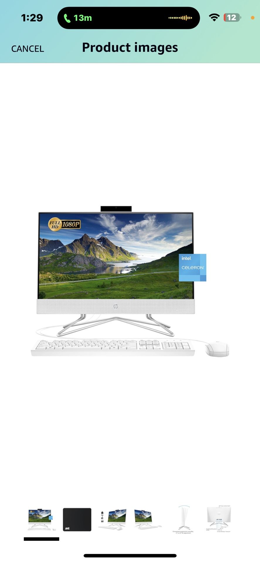 HP 2022 Newest All-in-One Desktop, 21.5" FHD Display, Intel Celeron J4025 Processor, 32GB RAM, 1TB PCIe SSD, Webcam, HDMI, RJ-45, Wired Keyboard&Mouse