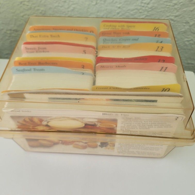 Vintage 80’s My Great Recipes Card Set Collection Original Files W Case.