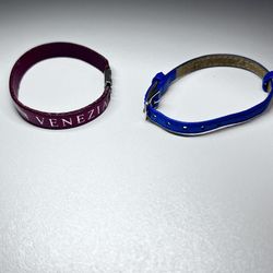 Leather  bracelet Venezia  Made in Italy  2 pieces 