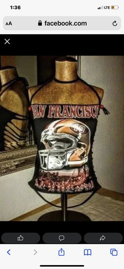 WOMEN'S "SAN FRANCISCO 49ERS" CUSTOM CUT & WEAVED DESIGNED BY ME. ONE-OF-A-KIND