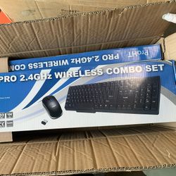 ProHT Pro 2.4GHz Wireless Combo Set USB Wired Keyboard and Optical USB Mouse SET
