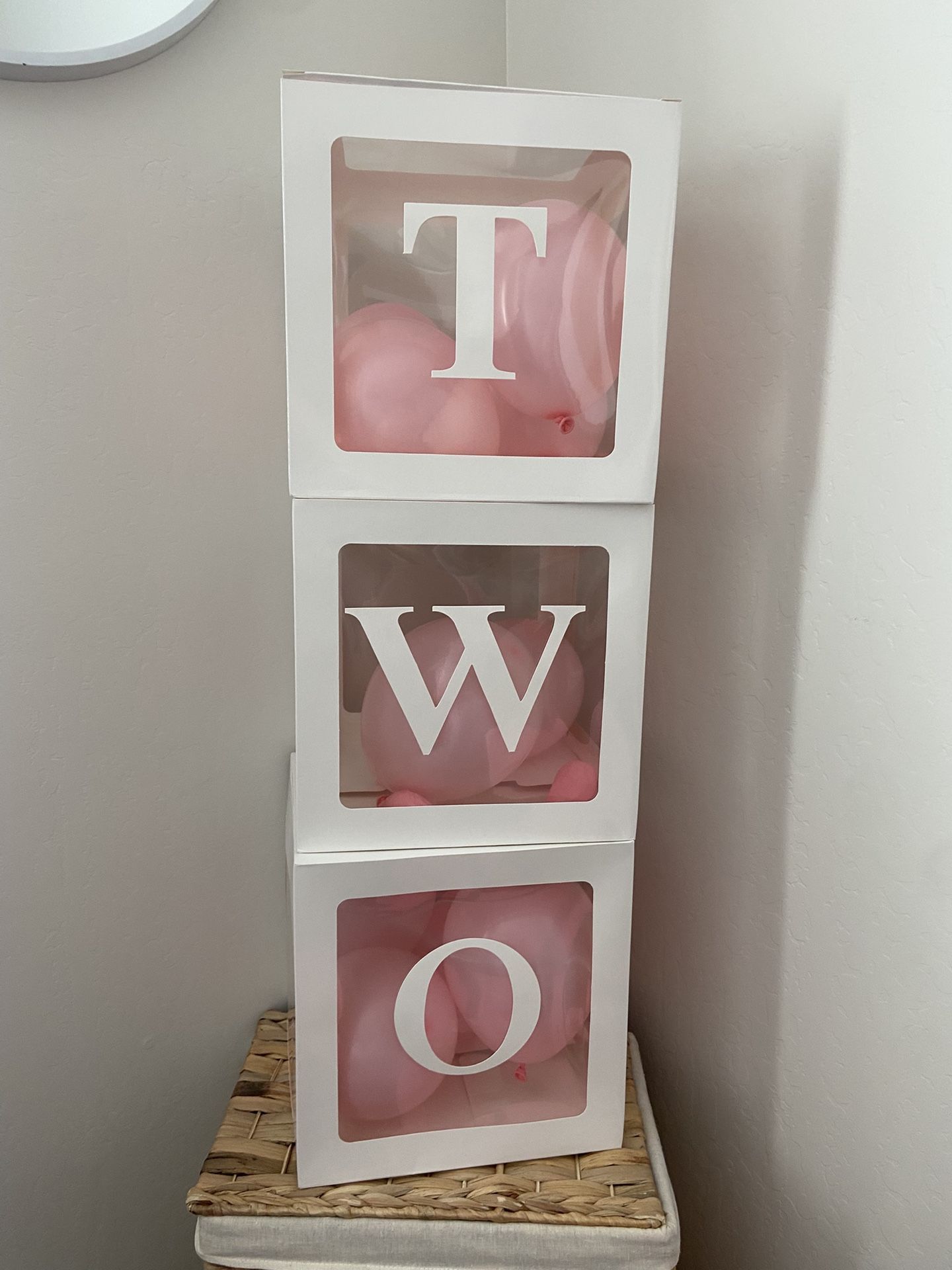 2nd Birthday Decoration - Balloon Boxes