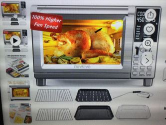 NUWAVE BRAVO XL PRO SMART OVEN 30QT 18000 WATT STAINLESS STEEL CONVENTION OVEN 12-1 AIR FRYER TOASTER OVEN, 50-500F MULTI EVEN COOKING OVEN