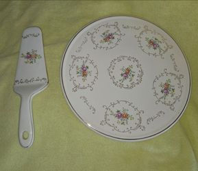 Vintage Japanese Cake Plate & Server