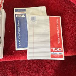 School supplies lined paper