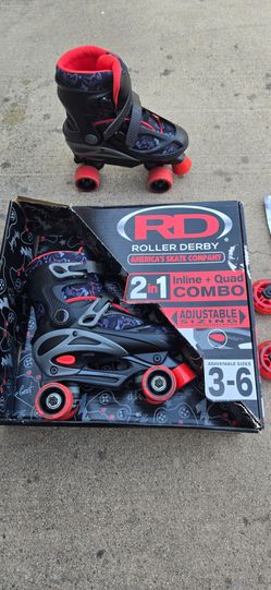 2 in 1 Inline quad combo childrens skates