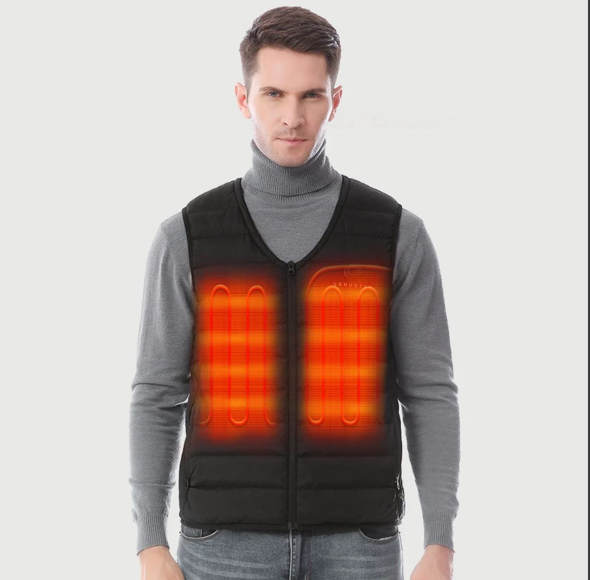 Venustas Heated Vest 7.4V With V-Neck For Men L