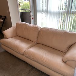 Natuzzi Large Italian Leather Sofa 