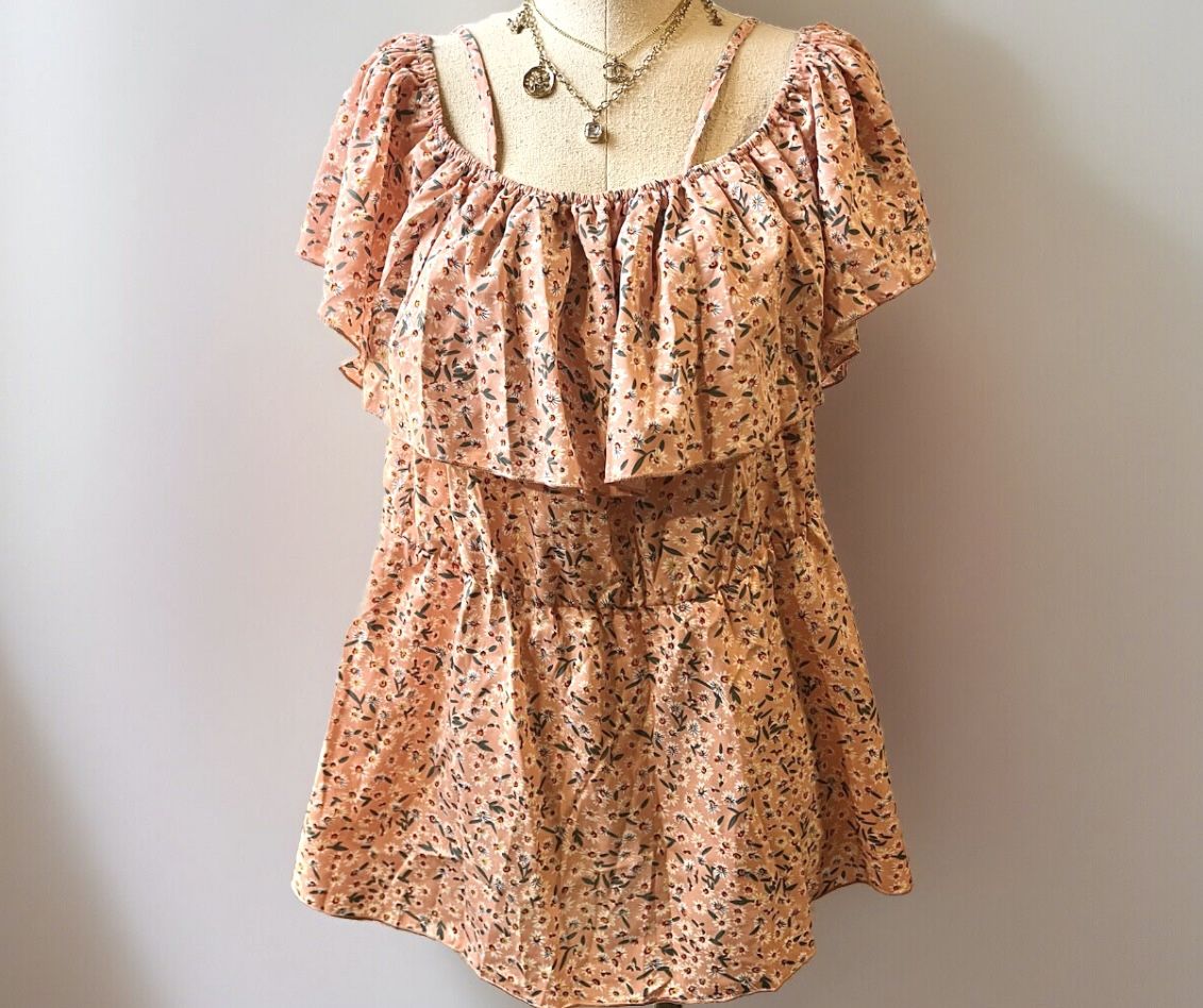 Women’s Floral Tiered Blouse