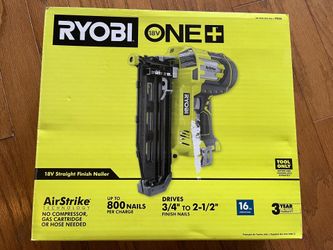 Ryobi ONE+ 18V Straight Finish Nailer AirStrike Tool Only