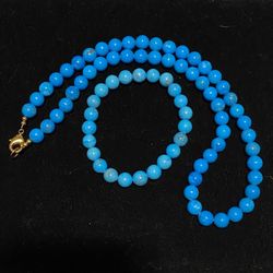 Lee Sands Vintage Magnesite Necklace & Bracelet 