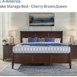 Queen Bed Set With End Tables 