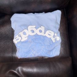 Sky Blue Sp5der Hoodie Size M