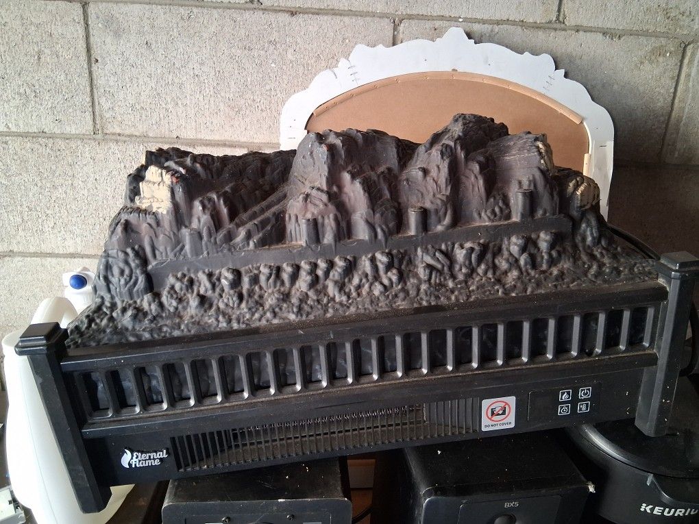 Heater Fake Fire Log With Flame Projection