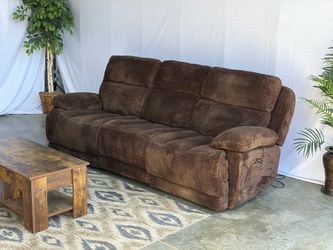 Brown Power Recliner Couch
