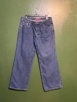Edikted Wide Leg Baggy Skater Jeans – Medium Wash Blue