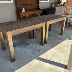 Wood tables