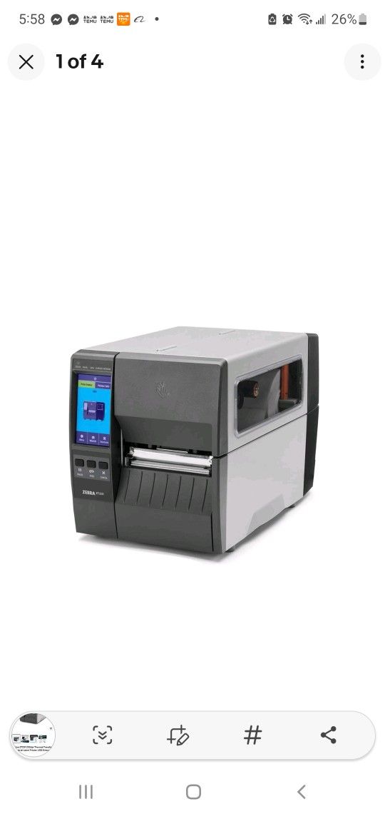 🖨️ Brand New Zebra ZT231 Thermal Transfer Industrial Label Printer – 203 dpi, USB & Ethernet