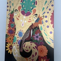 Hand Painted Elephant Painting 
